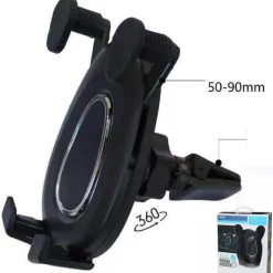 SUPPORTO CELLULARE AUTO PER CRUSCOTTO PARABREZZA CON CLIP PORTACELLULARE 360°