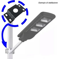 SUPPORTO CRAVATTA DI FISSAGGIO PER PALO LAMPIONI FARI STRADALI STAFFA DI MONTAGGIO LP-RC