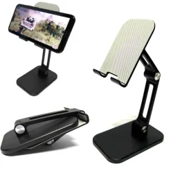 SUPPORTO DA TAVOLO PER TABLET TELEFONO CELLULARE UNIVERSALE 3 SNODI REGOLABILE