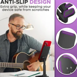 SUPPORTO DA TAVOLO PER TABLET SMARTPHONE UNIVERSALE CON BASE E SNODO REGOLABILE