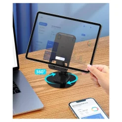 SUPPORTO DA TAVOLO PER TABLET SMARTPHONE UNIVERSALE CON BASE E SNODO REGOLABILE