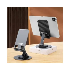 SUPPORTO DA TAVOLO PER TABLET SMARTPHONE UNIVERSALE CON BASE E SNODO REGOLABILE