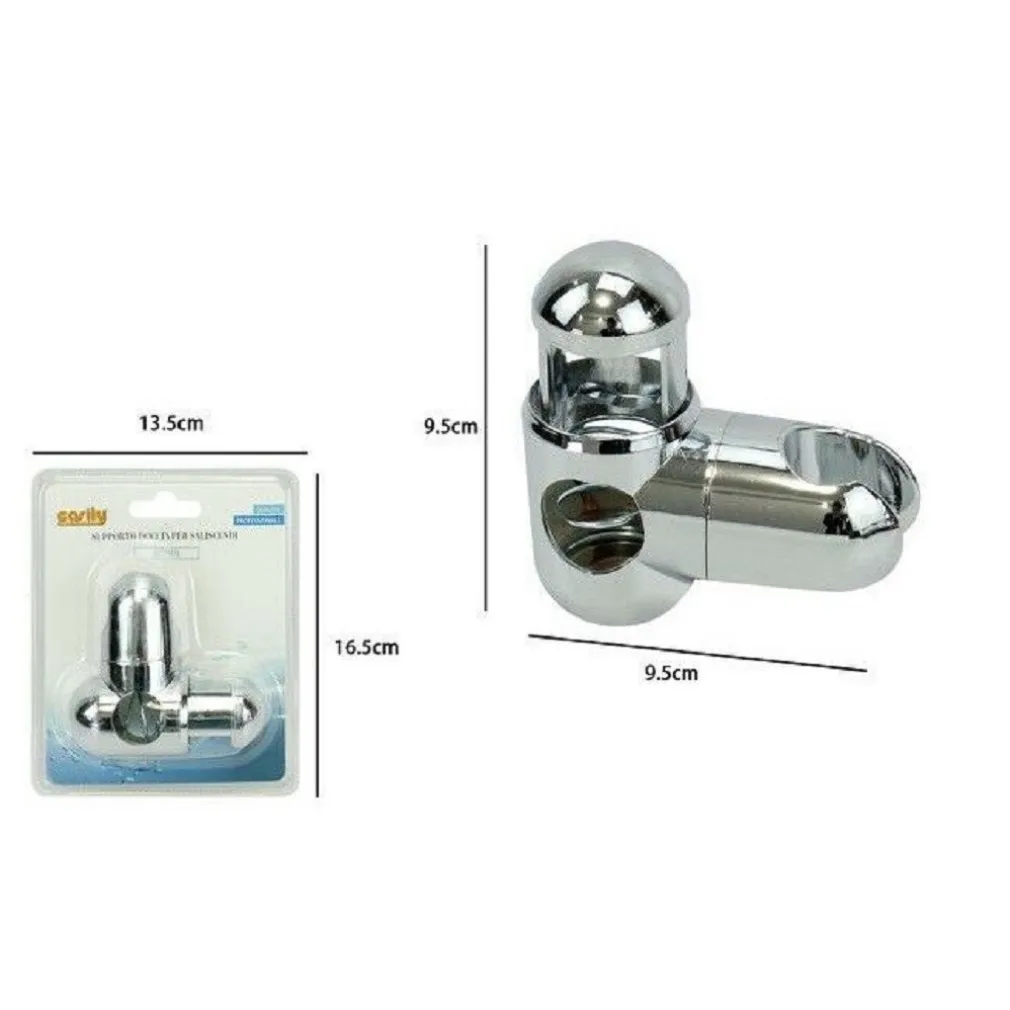 SUPPORTO DOCCETTA DOCCINO PER STAFFA ASTA SALISCENDI DOCCIA BAGNO 9.5 CM 79354