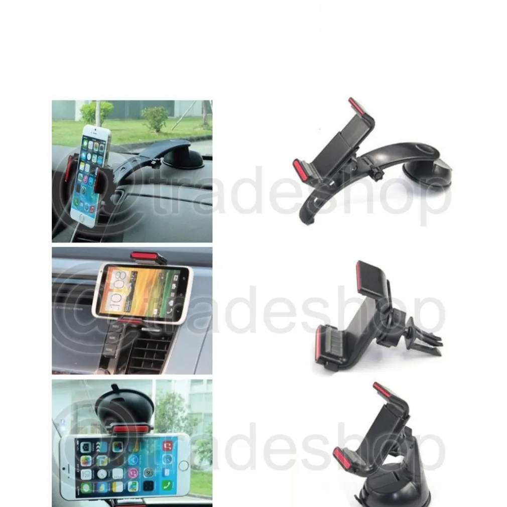 SUPPORTO JHD-301 AUTO UNIVERSALE 360 GRADI 3 IN 1 VENTOSA PER SMARTPHONE