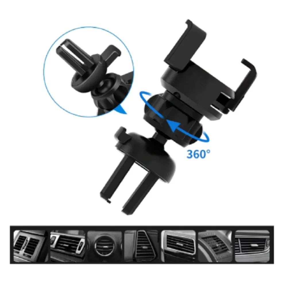 SUPPORTO MOBILE PER AUTO Q-ZG55 PORTACELLULARE ATTACCO PRESA ARIA ROTAZIONE 360°