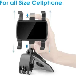 SUPPORTO PER CELLULARE DA AUTO GIREVOLE A 360° PER SMARTPHONE DA 4 A 7 POLLICI