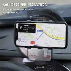 SUPPORTO PER CELLULARE DA AUTO GIREVOLE A 360° PER SMARTPHONE DA 4 A 7 POLLICI