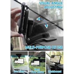 SUPPORTO PER CELLULARE DA AUTO GIREVOLE A 360° PER SMARTPHONE DA 4 A 7 POLLICI