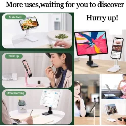 SUPPORTO PER TELEFONI CELLULARI TABLET DA TAVOLO Q-ZJ303 BASE MOBILE PIEGHEVOLE