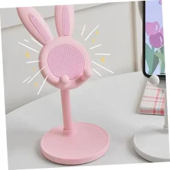 SUPPORTO PER TELEFONO CELLULARE FORMA DI CONIGLIETTO TREPPIEDE PORTATILE IN PLASTICA