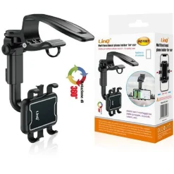 SUPPORTO PER TELEFONO CELLULARE MULTIFUNZIONALE PER AUTO ROTAZIONE DI 360° HD1667