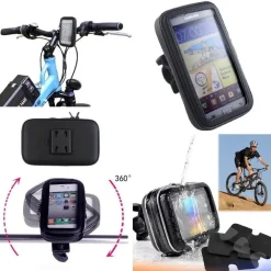 SUPPORTO PORTA CELLULARE SMARTPHONE BICI BICICLETTA MOTO CUSTODIA IMPERMEABILE