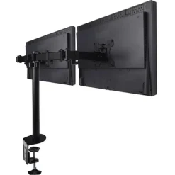 SUPPORTO STAFFA MONTAGGIO PER DOPPIO MONITOR TV DA SCRIVANIA DA 15" A 27" 16KG