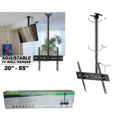 SUPPORTO STAFFA TV TELEVISORE LCD PLASMA LED DA 20 A 55 POLLICI DA SOFFITTO 807A