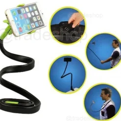 SUPPORTO STAND DA TAVOLO COLLO SELFIE SMARTPHONE CELLULARE PIEGHEVOLE FLESSIBILE