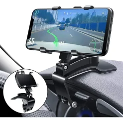 SUPPORTO TELEFONO PER CRUSCOTTO AUTO CLIP MOLLA REGOLABILE A 360° GPS SMARTPHONE