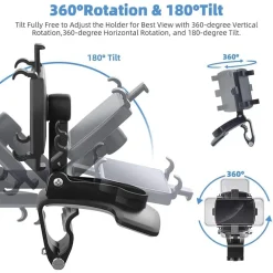 SUPPORTO TELEFONO PER CRUSCOTTO AUTO CLIP MOLLA REGOLABILE A 360° GPS SMARTPHONE