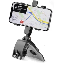 SUPPORTO TELEFONO PER CRUSCOTTO AUTO CLIP MOLLA REGOLABILE A 360° GPS SMARTPHONE