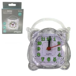SVEGLIA ANALOGICA OROLOGIO ALARM CLOCK LUCE NOTTURNA FUNZIONE MUTO TAVOLO TX-9122