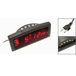 SVEGLIA DIGITALE NOTTURNA LED ROSSO ALLARME TEMPERATURA TERMOMETRO ZXSJ-05A