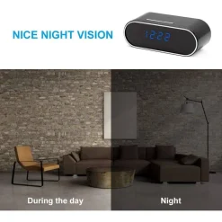 SVEGLIA OROLOGIO CON TELECAMERA SPIA NASCOSTA CON VISIONE NOTTURNA SORVEGLIANZA