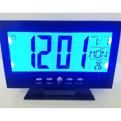 Sveglia Orologio da Tavolo Ampio display lcd Retro illuminato a Led
