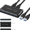 SWITCH BOX USB 2.0 HUB 2 INGRESSI 4 USCITE PER CONDIVIDERE 2 PC COMPUTER Q-U100