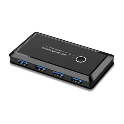 SWITCH BOX USB 2.0 HUB 2 INGRESSI 4 USCITE PER CONDIVIDERE 2 PC COMPUTER Q-U100