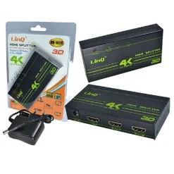 SWITCH HUB HDMI 2 PORTE SPLITTER AMPLIFICATORE 3D V1.3B 1 X 2 4K VGA HDTV VK-102C