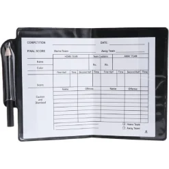 TACCUINO CON CARTOLINA CARTA ROSSA GIALLA MOTIVO CALCIATORE PORTAFOGLIO ARBITRO