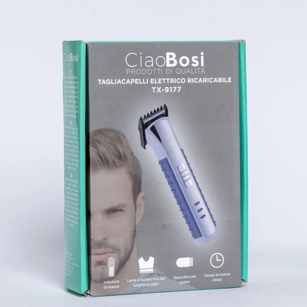 TAGLIA CAPELLI ELETTRICO A BATTERIA RICARICABILE 3WATT PORTATILE VIAGGIO TX-9177
