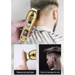 TAGLIA CAPELLI PROFESSIONALE RASOIO ELETTRICO REGOLA BARBA 3 PETTINI USB Q-TF53