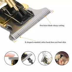 TAGLIA CAPELLI RASOIO ELETTRICO REGOLA BARBA 3 PETTINI RICARICABILE USB Q-TF51