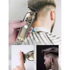 TAGLIA CAPELLI RICARICABILE RASOIO ELETTRICO REGOLA BARBA 3 PETTINI USB Q-TF52