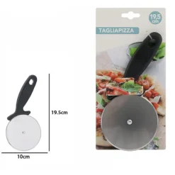 TAGLIA PIZZA ROTELLA LAMA LISCIA IN ACCIAIO MANICO ANTISCIVOLO 19.5X10CM 74168