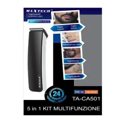 TAGLIACAPELLI BARBA RIFINITORE DOPPIO USO MULTI CAMBIO 5IN1 NEW VERSION TA-CA501