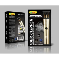 TAGLIACAPELLI ELETTRICO DA UOMO BATTERIA RICARICABILE CON DISPLAY A LED Q-TF202