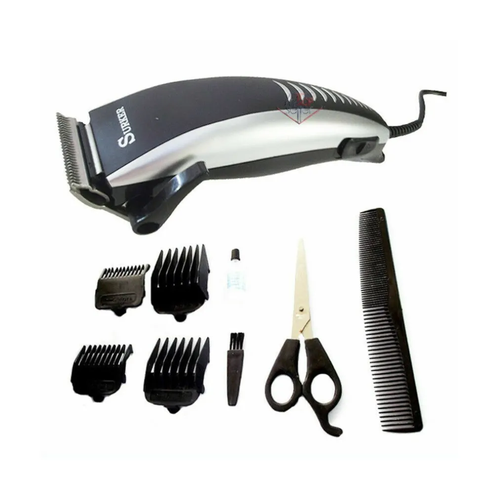 TAGLIACAPELLI ELETTRICO SURKER SK-5602 RASOIO 4 PETTINI FORBICI PETTINE