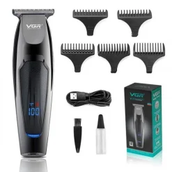TAGLIACAPELLI TAGLIABARBA PROFESSIONALE RICARICABILE USB TRIMMER DISPLAY V-070