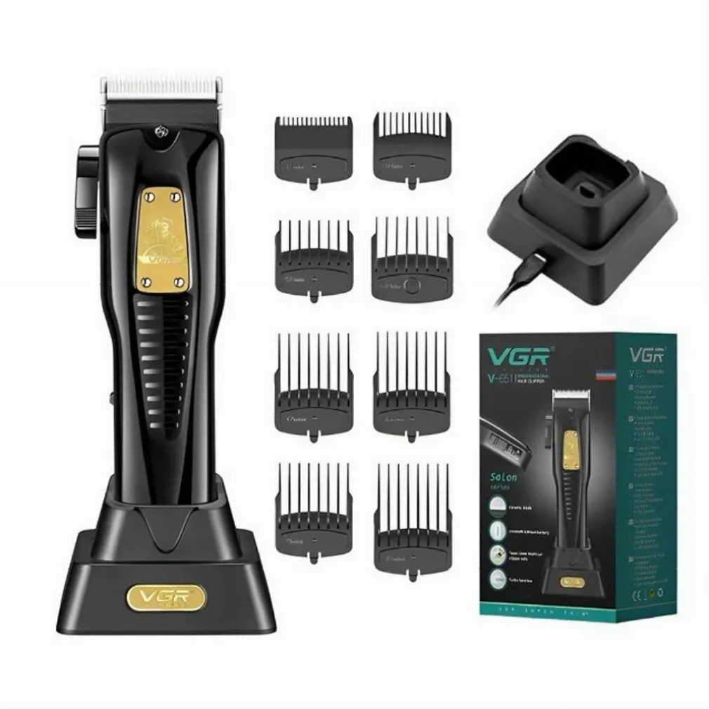 TAGLIACAPELLI UOMO A ZERO PROFESSIONALE REGOLABARBA RICARICABILE BATTERIA VGR651