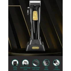 TAGLIACAPELLI UOMO A ZERO PROFESSIONALE REGOLABARBA RICARICABILE BATTERIA VGR651