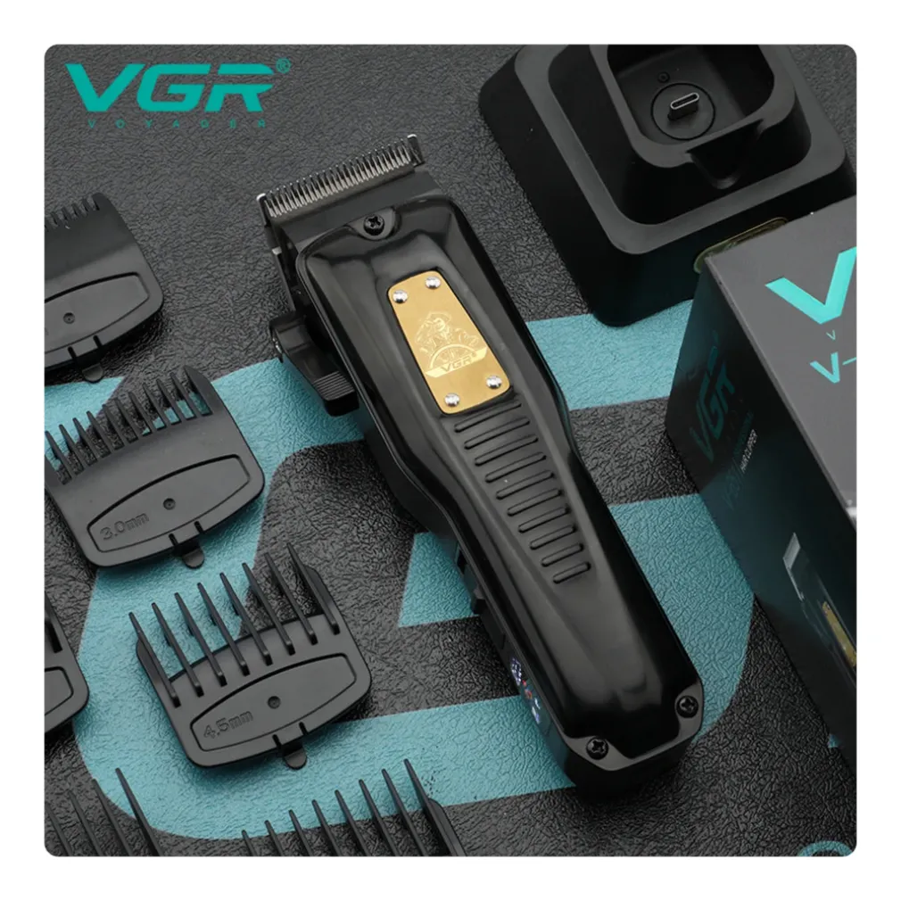 TAGLIACAPELLI UOMO A ZERO PROFESSIONALE REGOLABARBA RICARICABILE BATTERIA VGR651