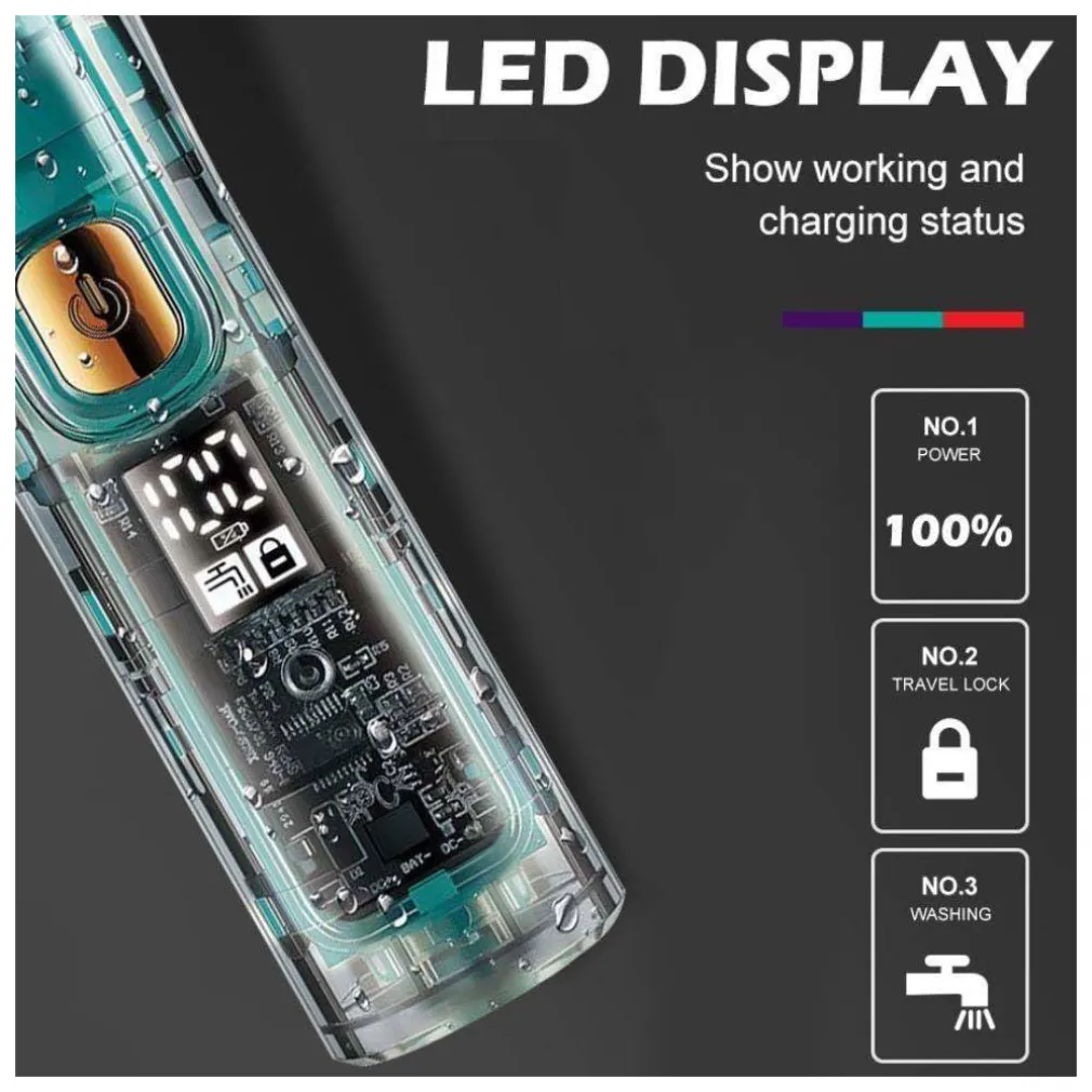 TAGLIACAPELLI UOMO PROFESSIONALE SENZA FILO RICARICABILE A BATTERIA 0 MM VGR 961