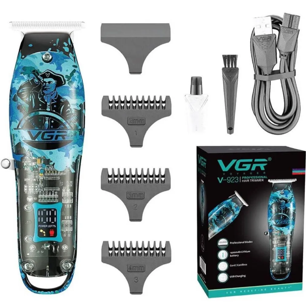 TAGLIACAPELLI UOMO TAGLIA CAPELLI REGOLA BARBA RICARICABILE A BATTERIA VGR 923