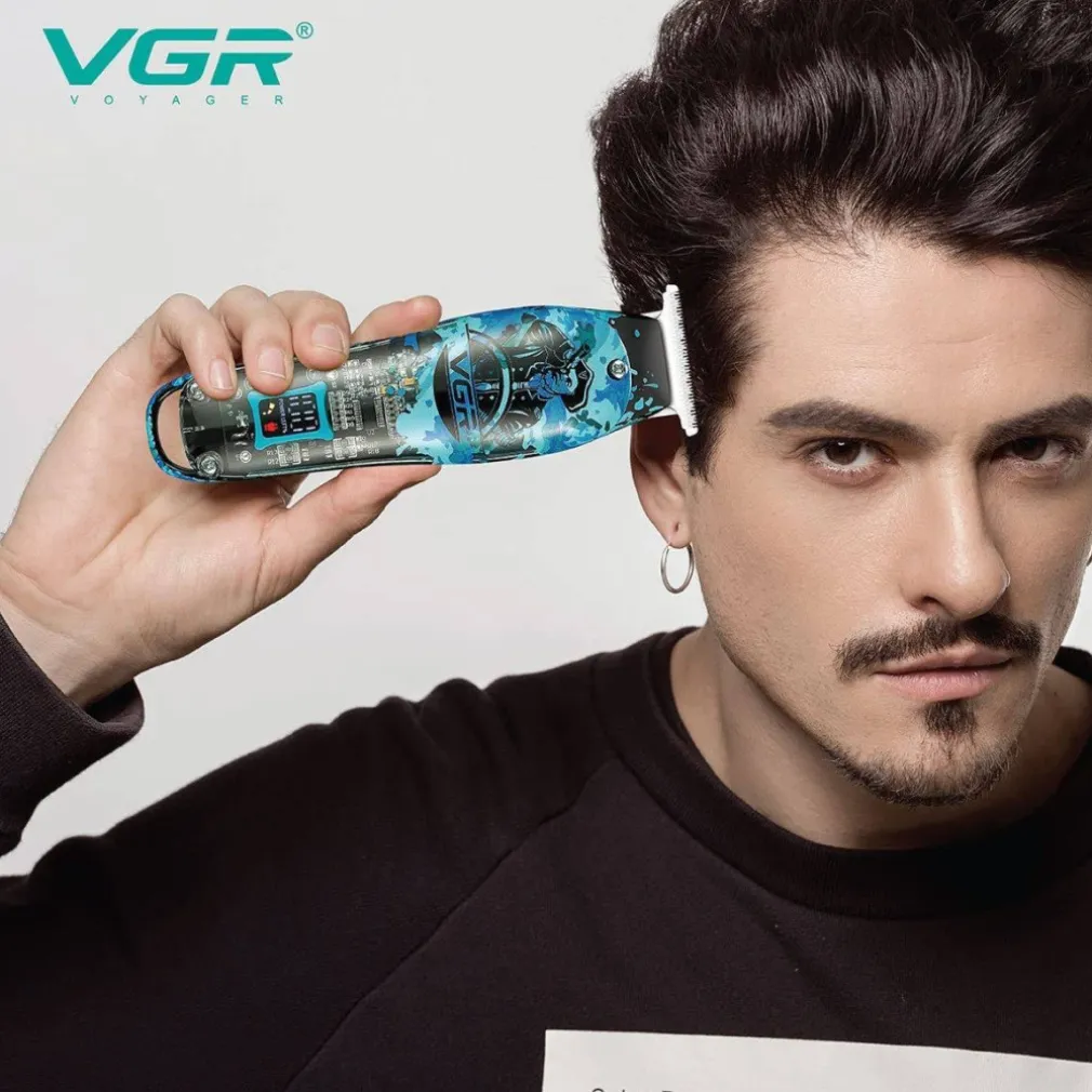 TAGLIACAPELLI UOMO TAGLIA CAPELLI REGOLA BARBA RICARICABILE A BATTERIA VGR 923