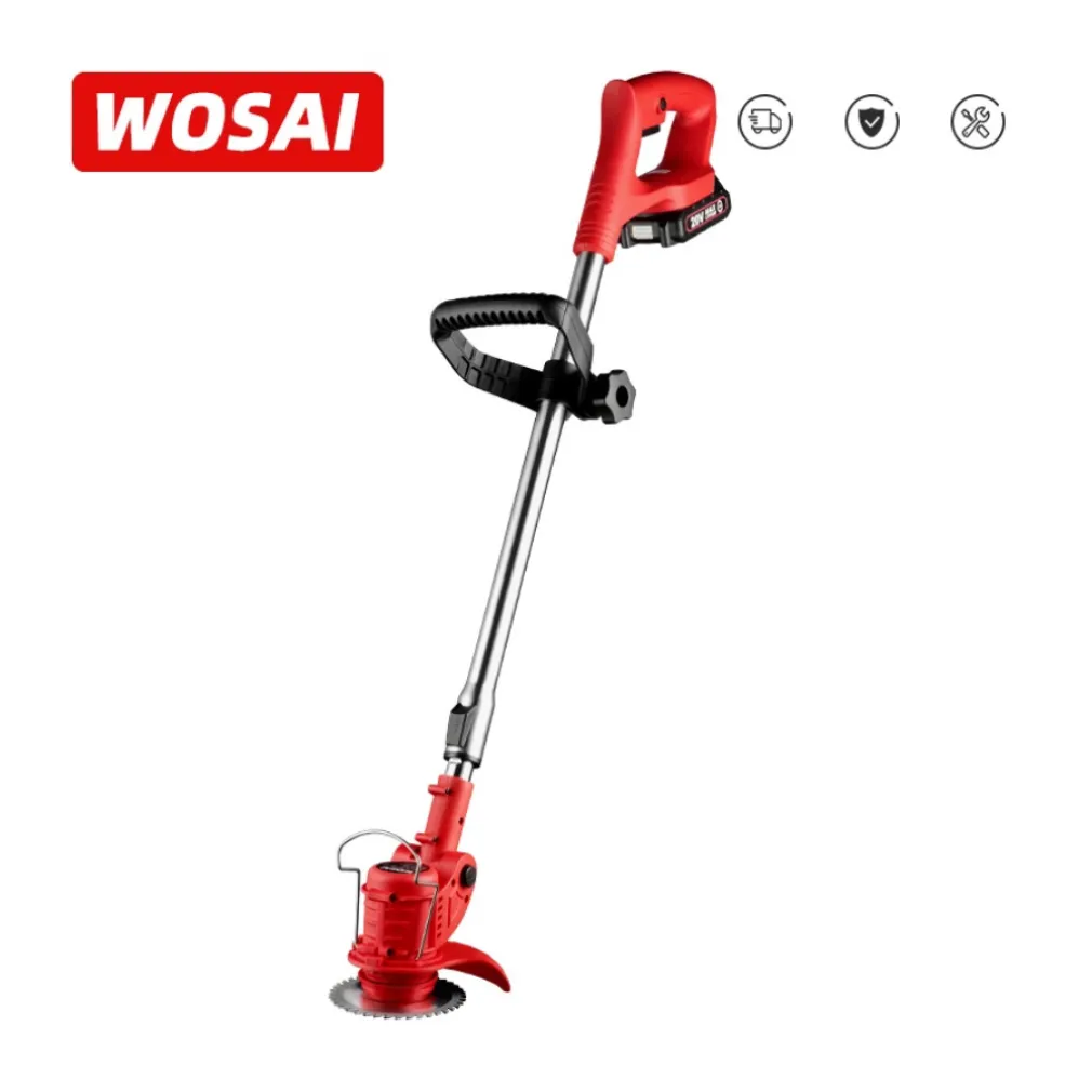 TAGLIASIEPI TAGLIA ERBA RASA A BATTERIA 21V CON DISCO CIRCOLARE ASTA TELESCOPICA