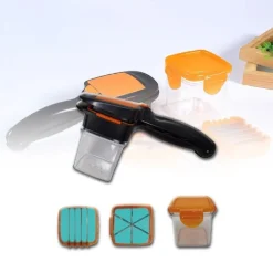 TAGLIAVERDURE FRUTTA MULTIFUNZIONALE CON CONTENITORE ERMETICO DA CUCINA TX-9541