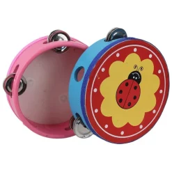 TAMBURELLO TAMBURO COLORATO GIOCO GIOCATTOLO MUSICALE MUSICA BAMBINI
