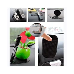 TAPPETINO ADESIVO IN SILICONE SUPPORTO ANTISCIVOLO CRUSCOTTO AUTO SMARTPHONE