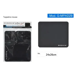 TAPPETINO GAMING MOUSE PAD NERO DA GIOCO TAPPETO ANTISCIVOLO PER PC G-MPAD29